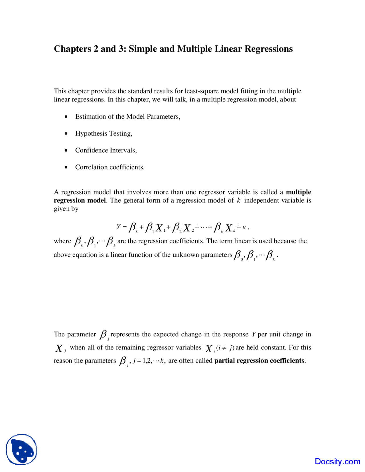 Simple and Multiple Linear Regressions - Applied Regression Analysis ...