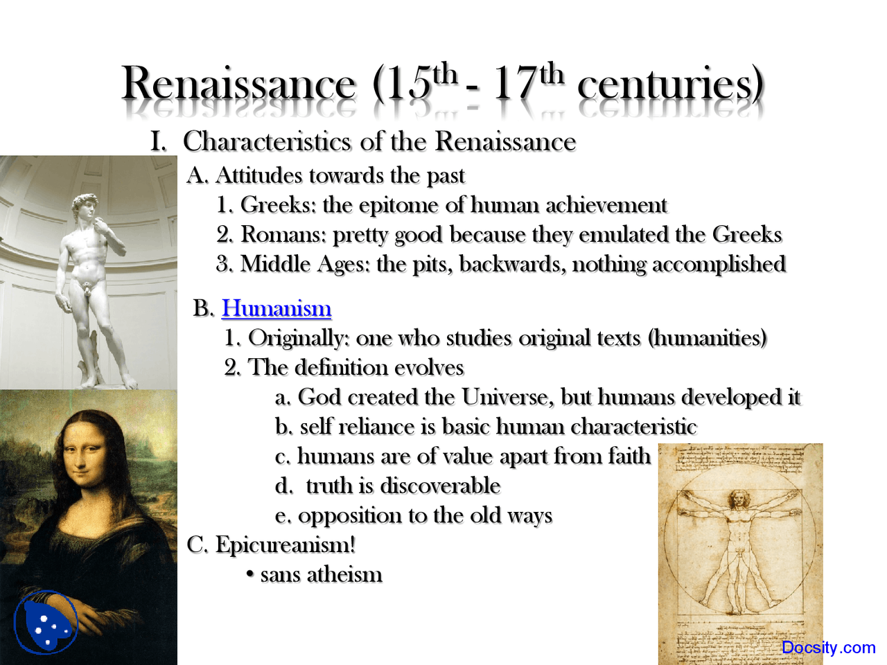 Reneisance Science Renaissance - Roots of Science - Lecture Slides - Docsity