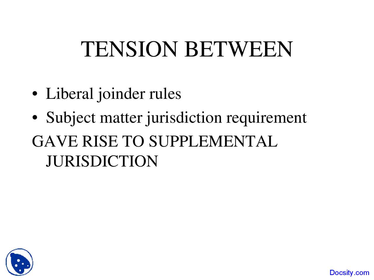 Liberal Joinder Rules Civil Procedure Lecture Slides Slides Civil