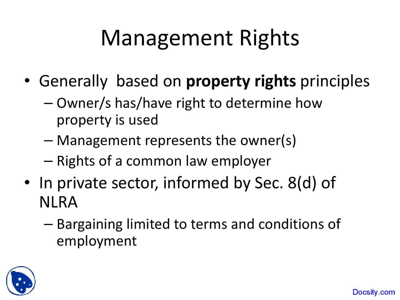 Management Rights - Arbitration and Dispute Resolution - Lecture Slides ...