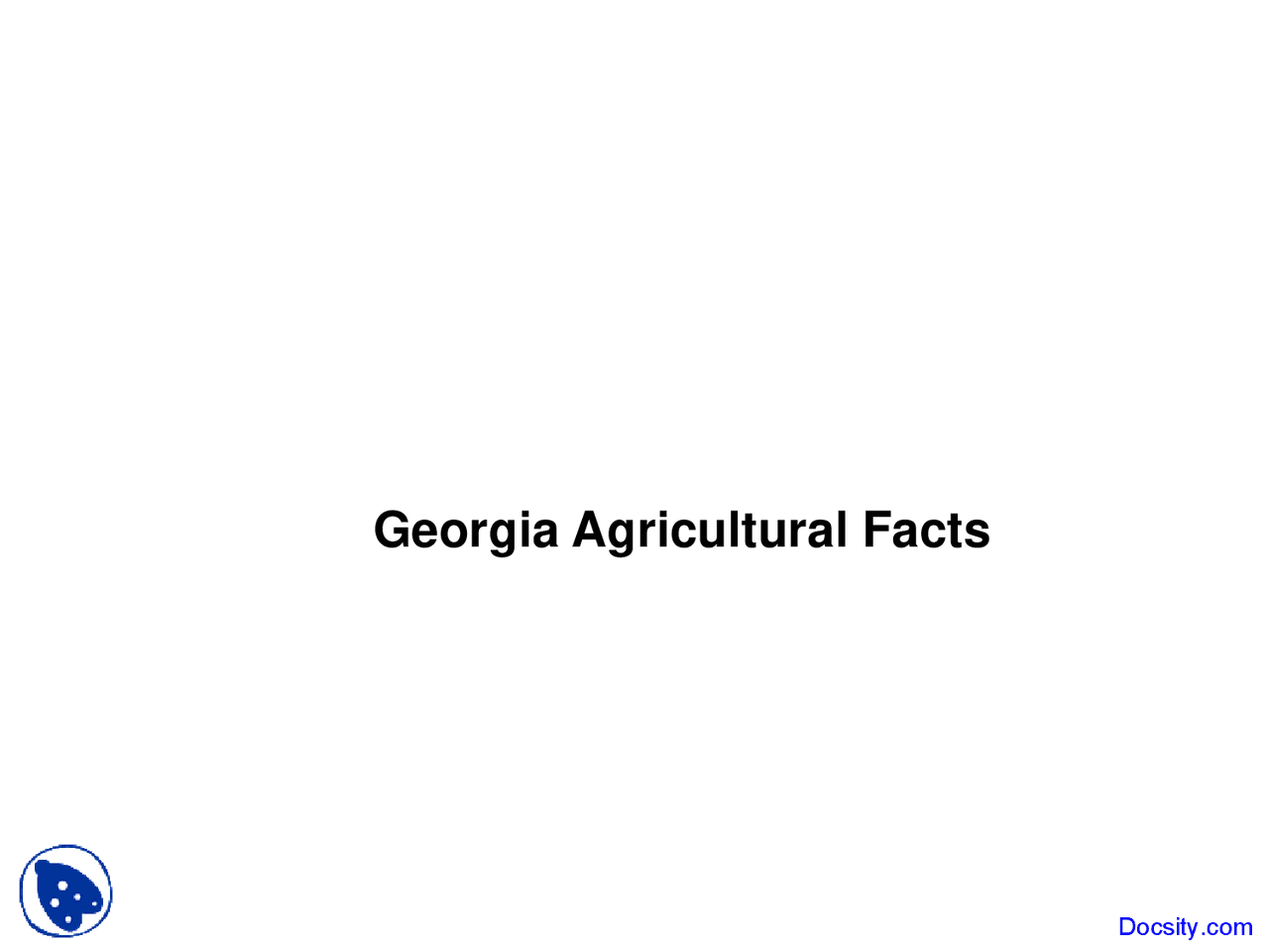 Agricultural Facts General Agriculture Lecture Slides Docsity