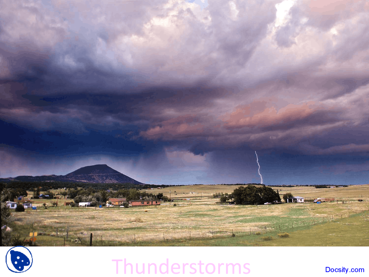 Thunderstorms Physical Geography Lecture Slides Docsity