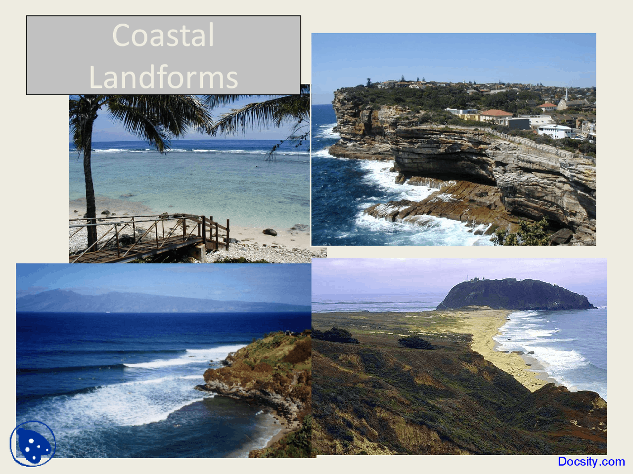 Coastal Landforms - Physical Geography - Lecture Slides - Docsity