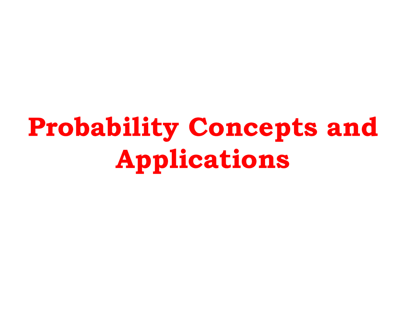 Probability Concepts - Advanced Project Management - Lecture Slides ...