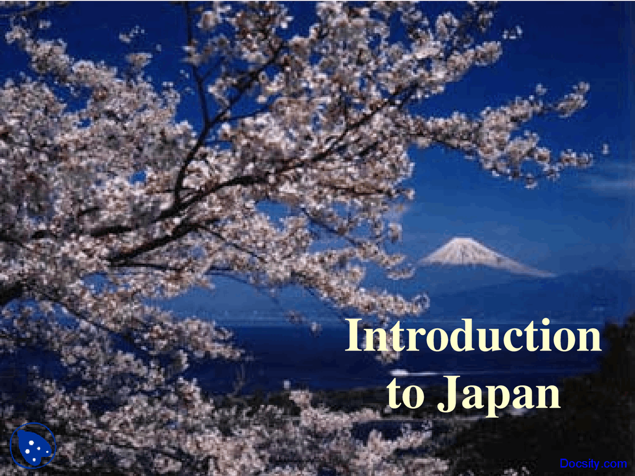 Japanese Introduction Example Introduction - Introduction to Japan - Lecture Slides - Docsity