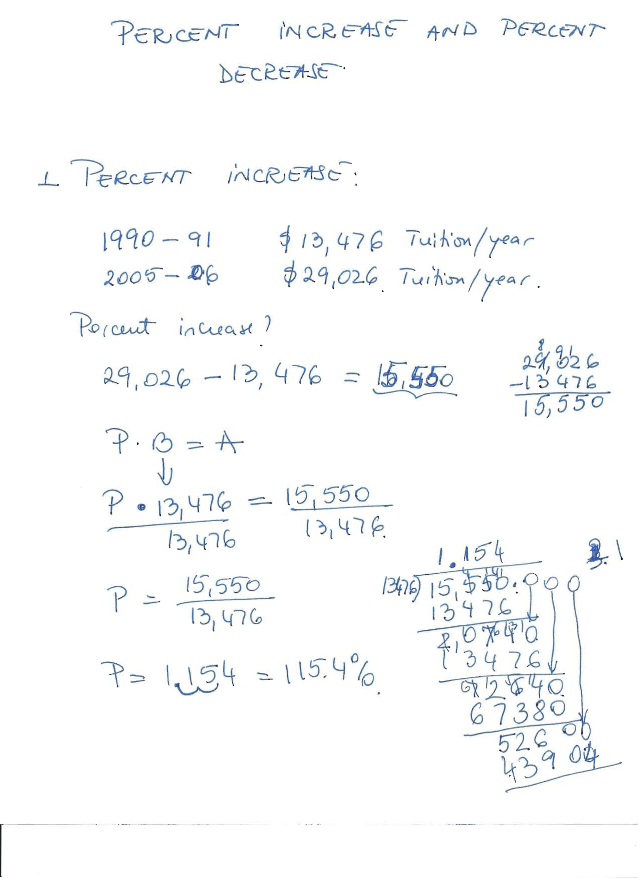 ppt - percent increase and decrease: calculation... Percent Increase and Percent Decrease - Pre Algebra - Lecture Notes ...
