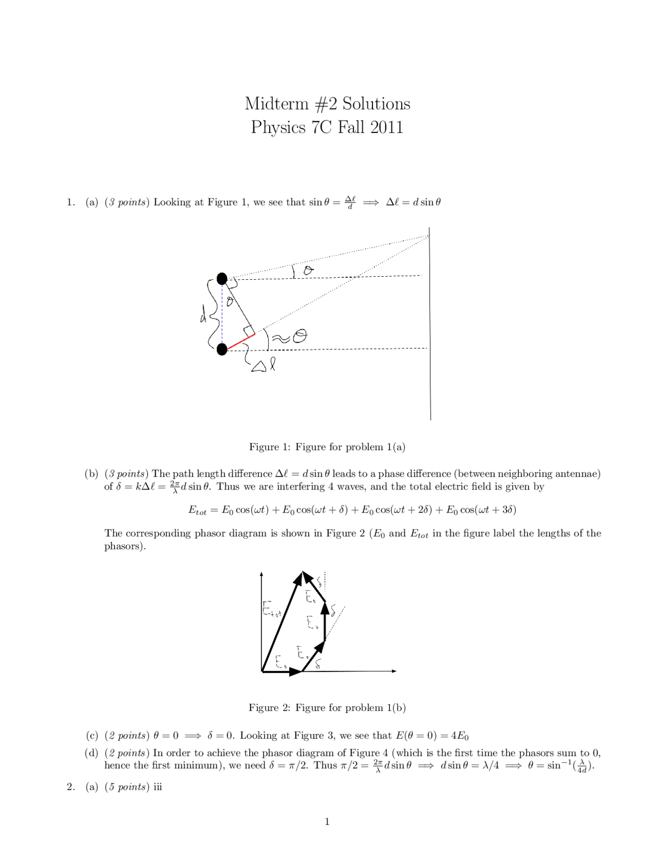 Path Length Difference - Physics for Scientist and Engineers - Solved ...