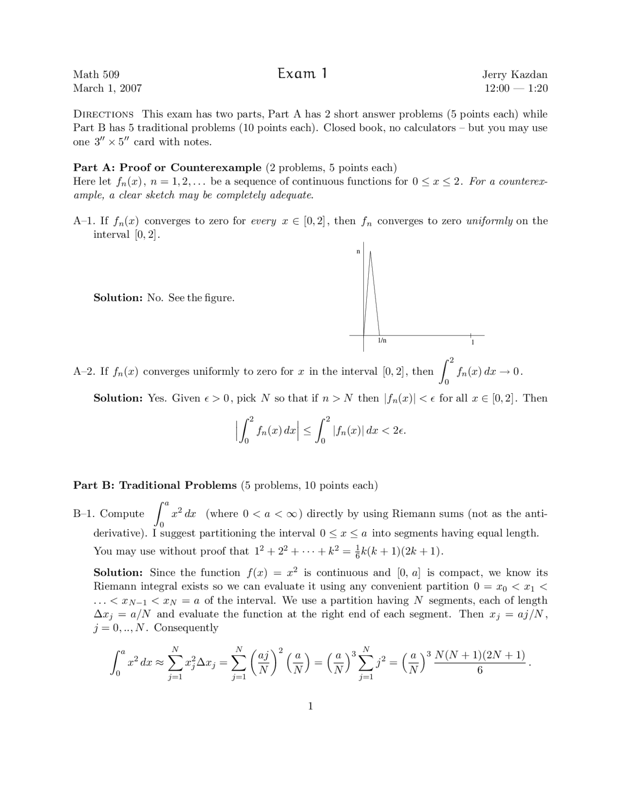 Clear Sketch - Advanced Analysis - Solved Exam - Docsity