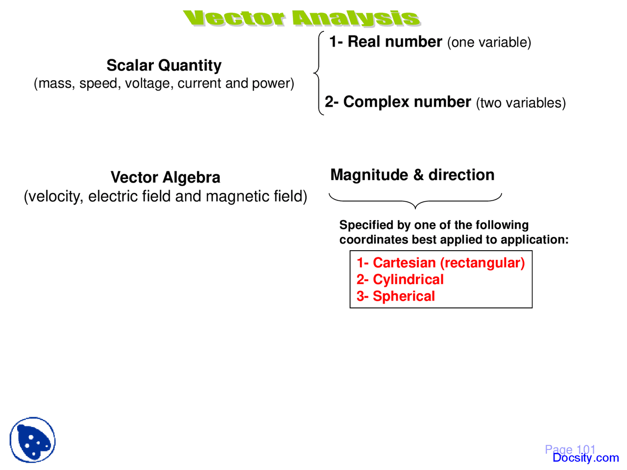 Vector Analysis - Fundamentals of Applied Electromagnetics - Lecture ...