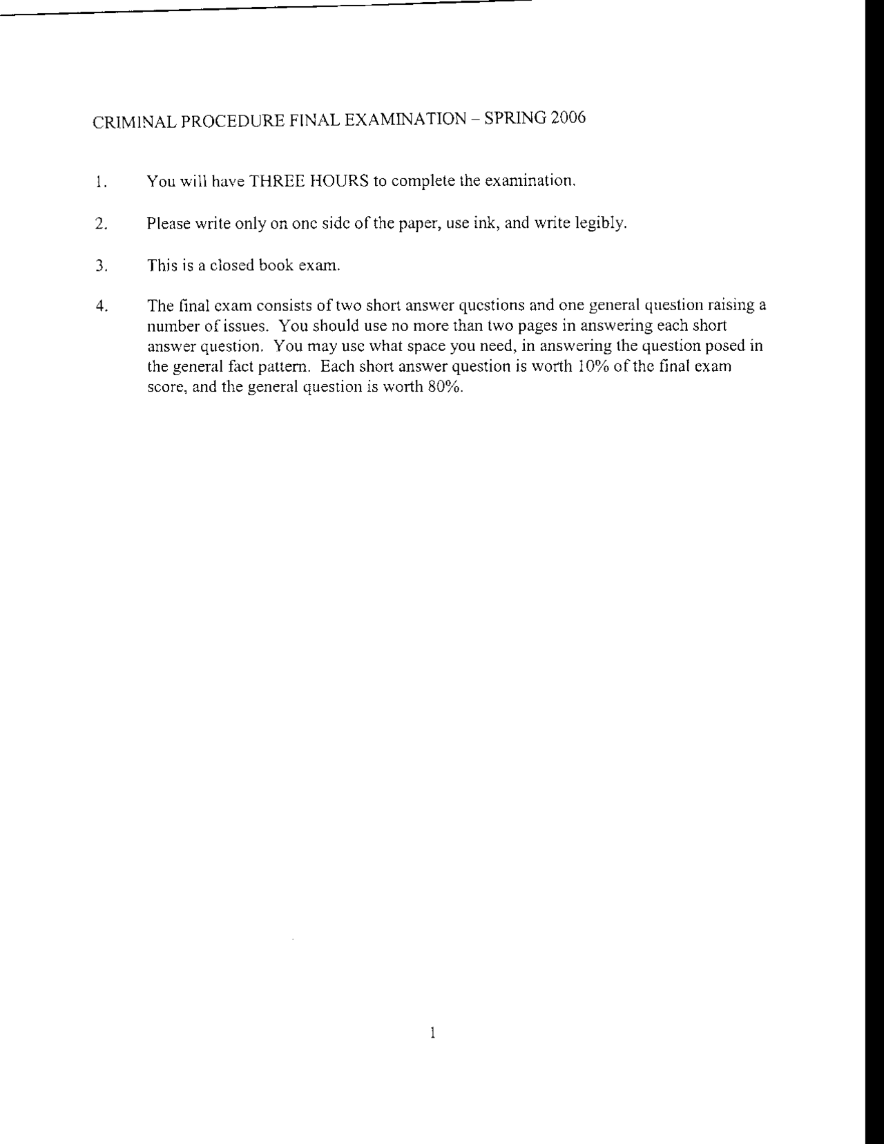 Post Arrest Statements - Criminal Procedure - Exam | Exams Criminal Law ...