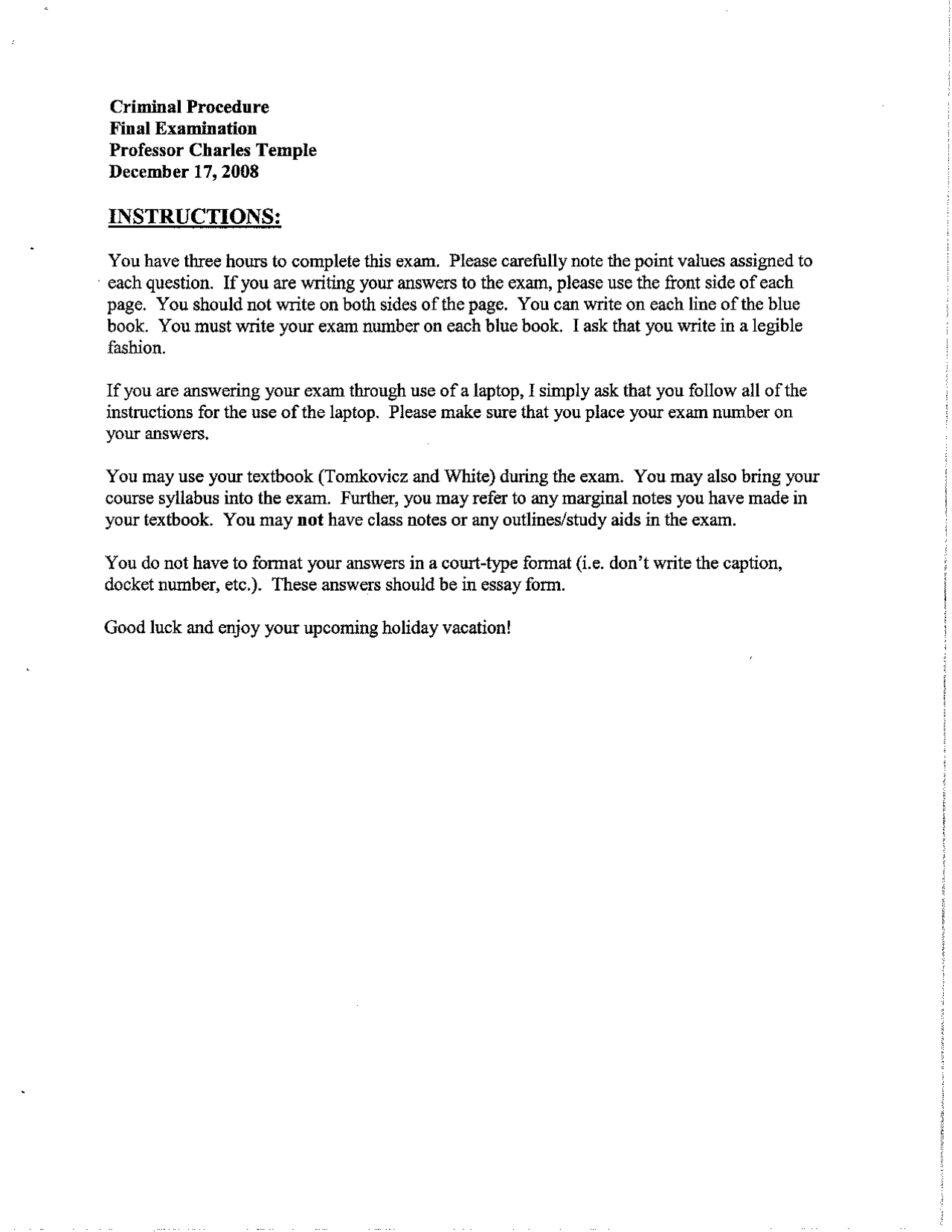 Police Interrogation Tactics - Criminal Procedure - Exam - Docsity