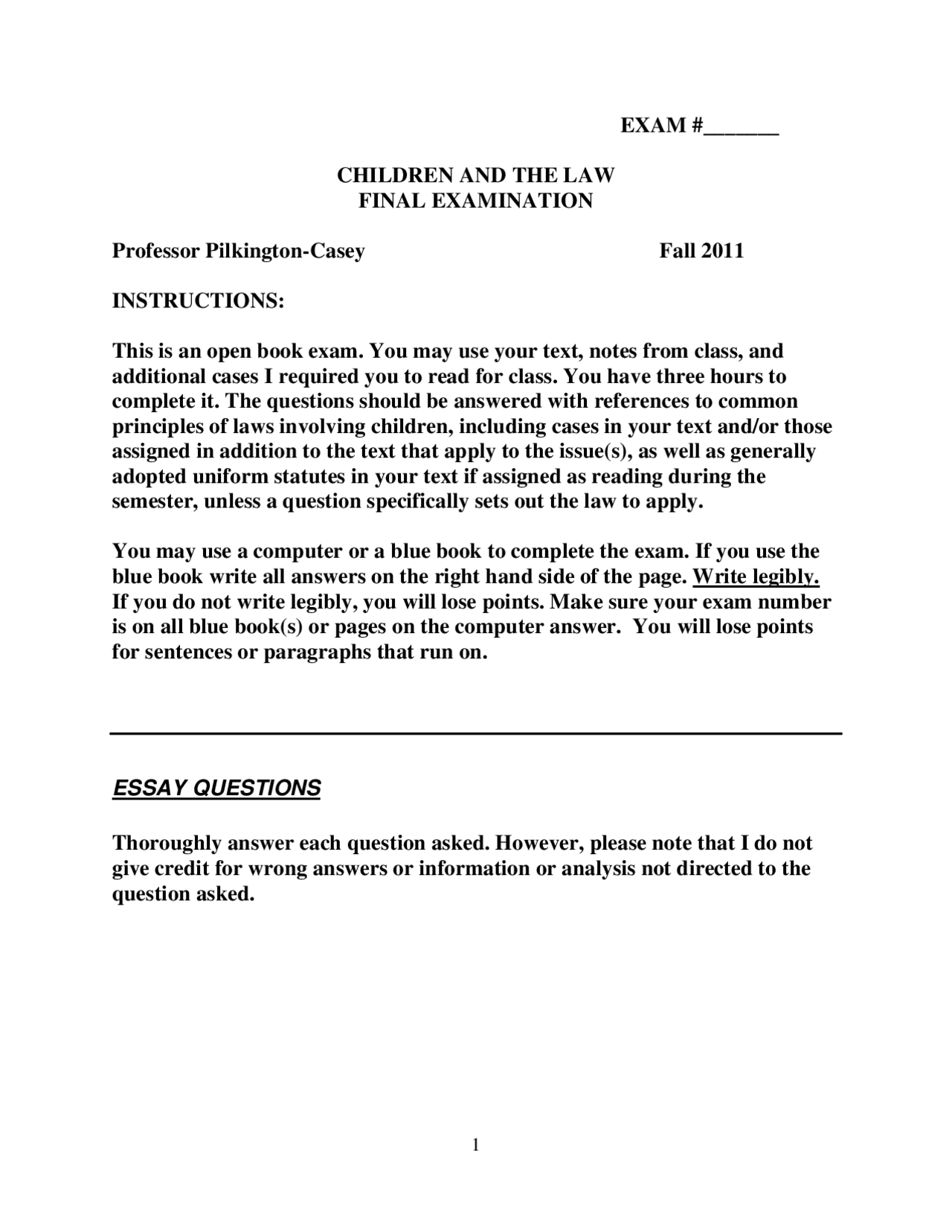 Law Firm Intake Form Child Law Past Paper Docsity