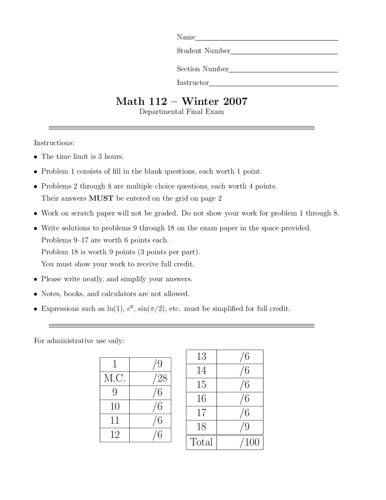 Newtons Method Calculus Exam Docsity