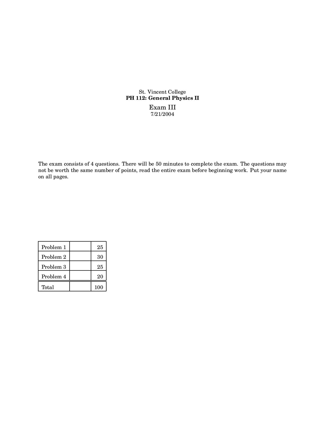 Electric Stove Element Functions General Physics Past Paper Docsity