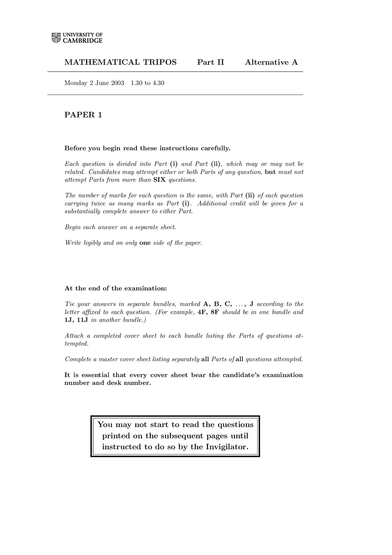 Principles of Dynamics - Mathematics - Exam - Docsity