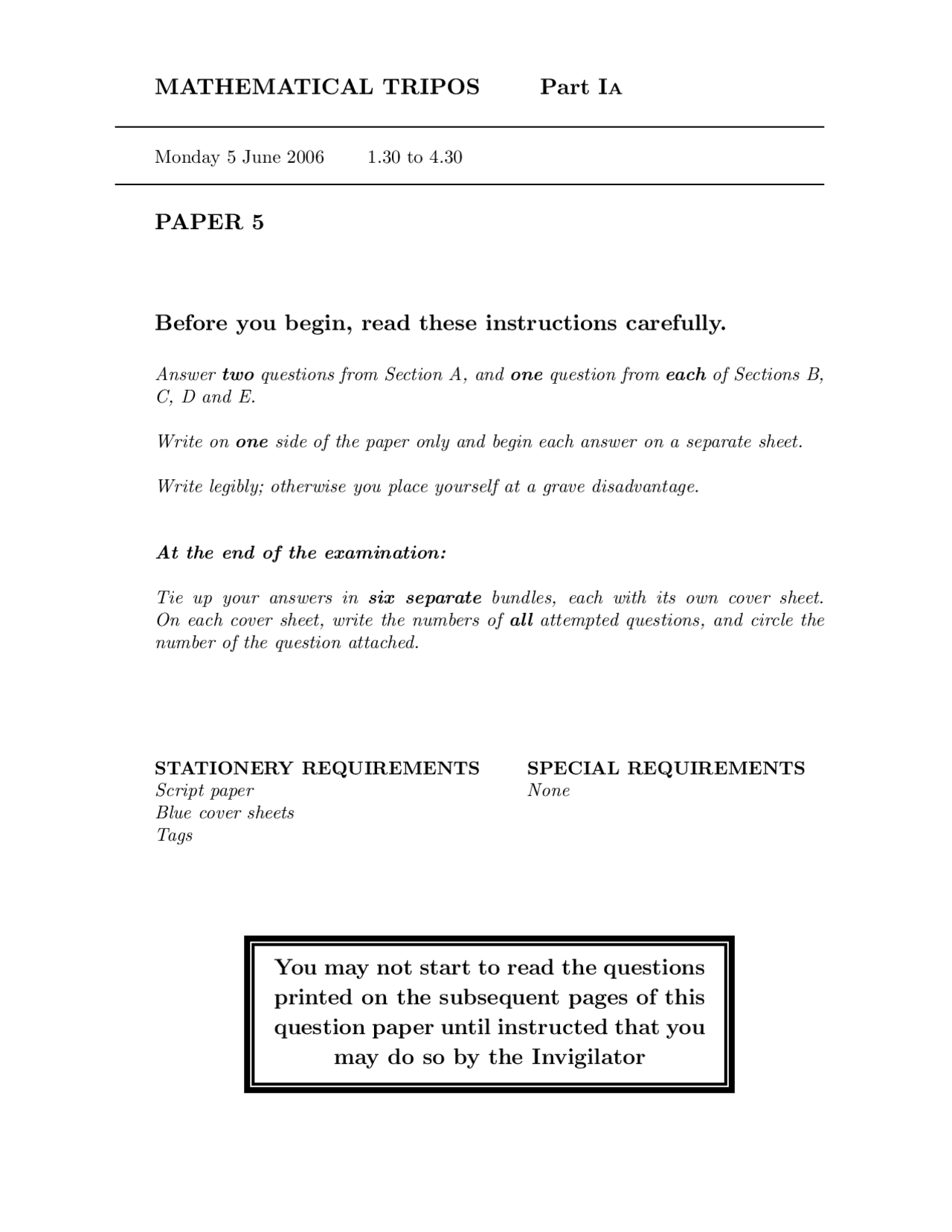 Computer Science - Mathematics - Exam - Docsity