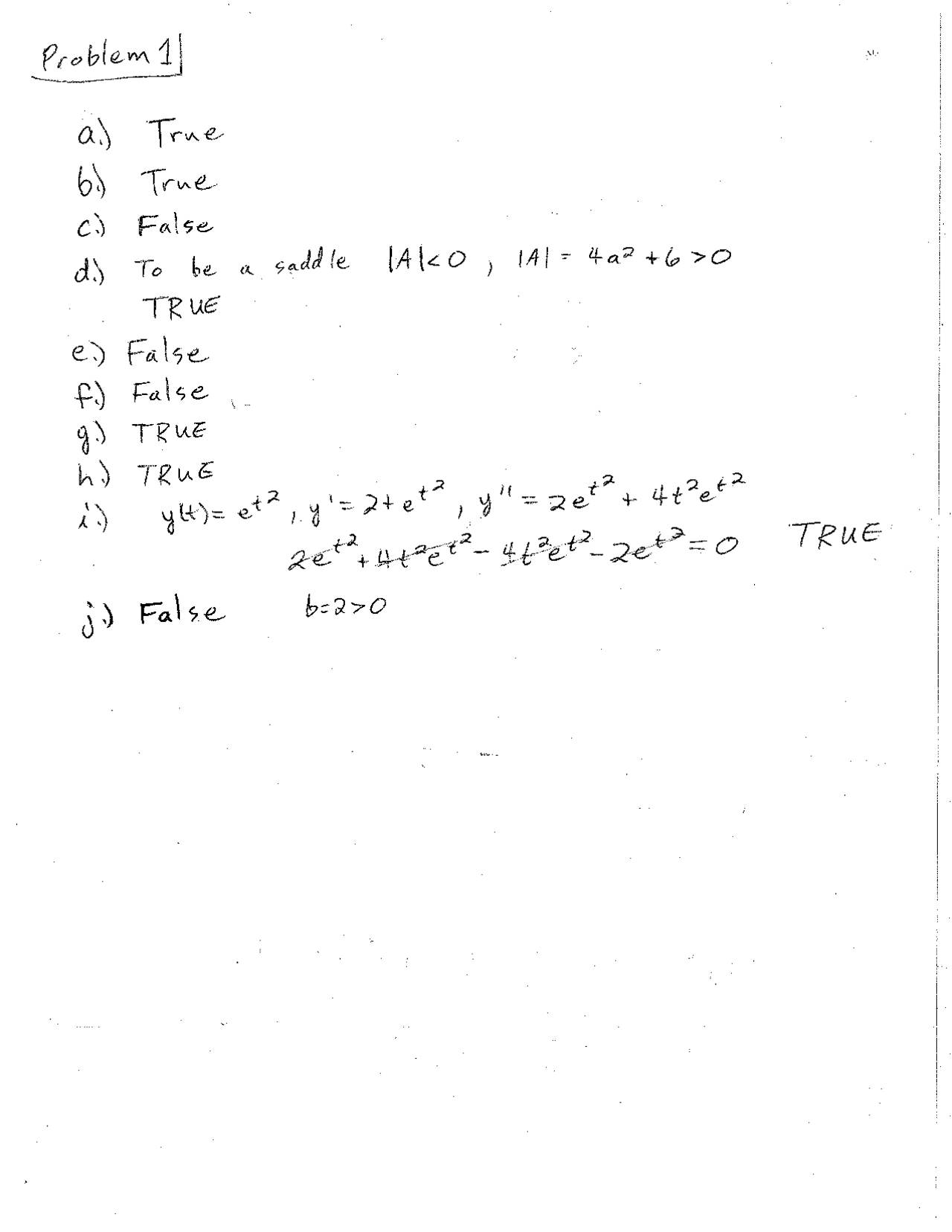 Linearly Independent Columns Differential Equations and Linear