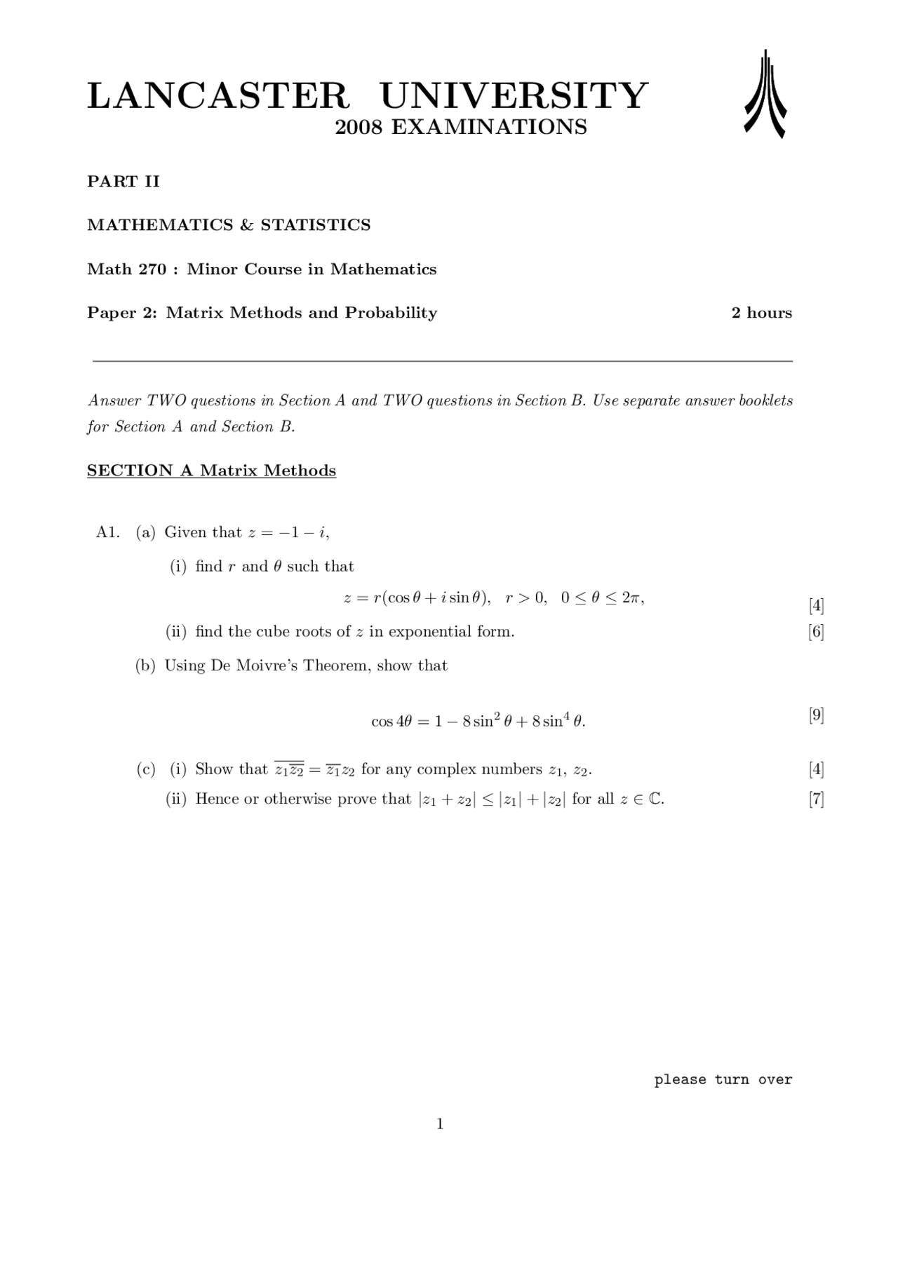 Exponential Form Mathematics Exam Docsity