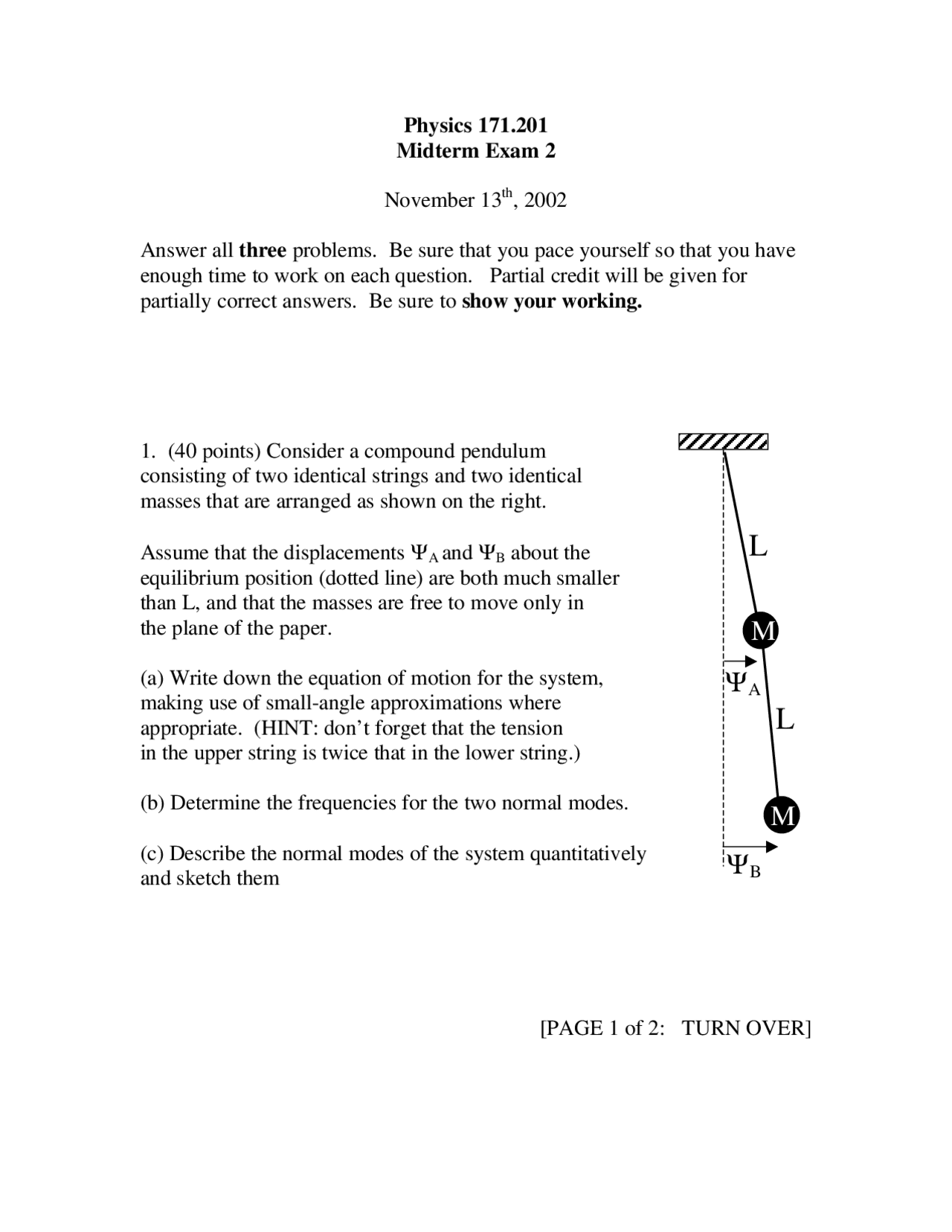 equation-of-motion-vibrations-and-waves-past-exam-docsity
