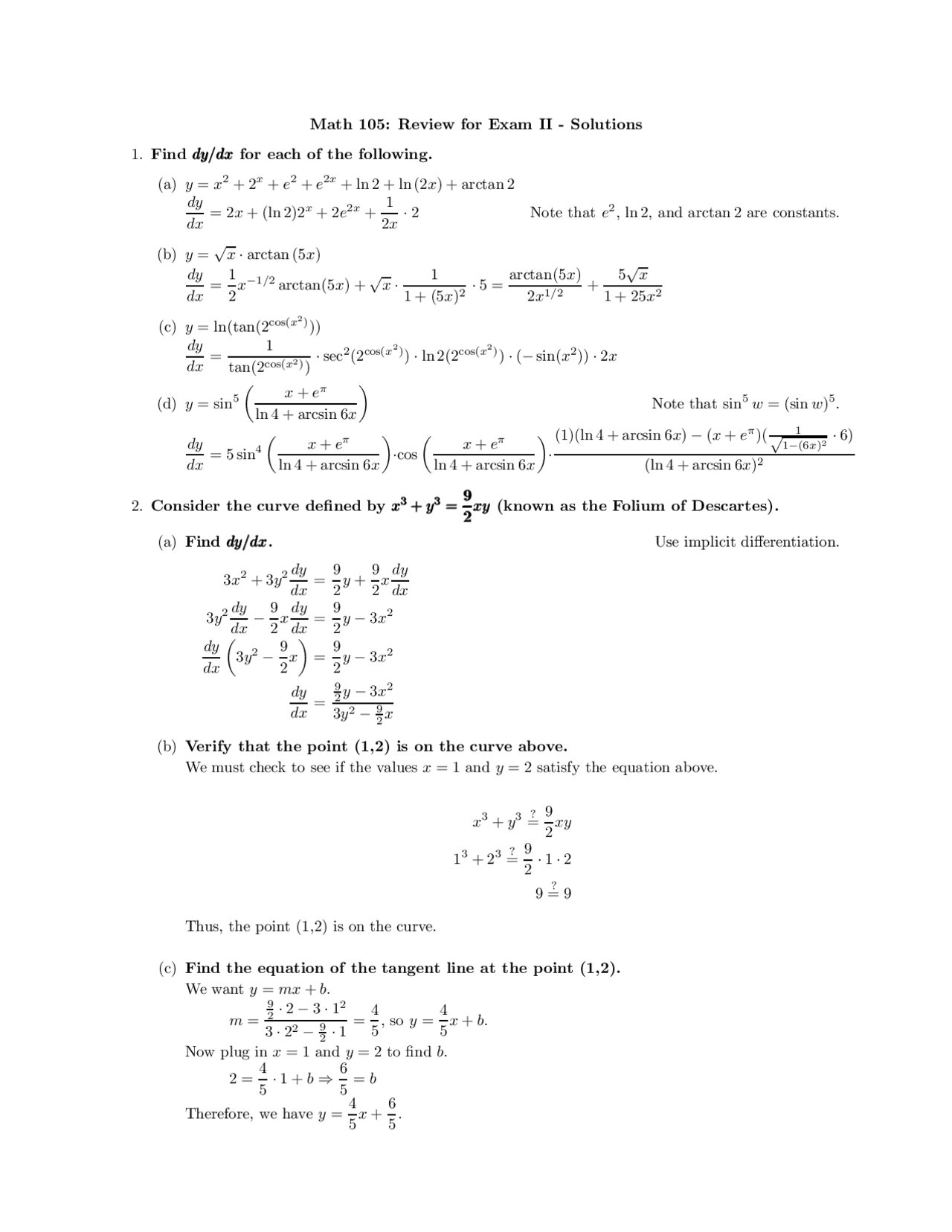 Reals - Calculus - Solved Exam - Docsity