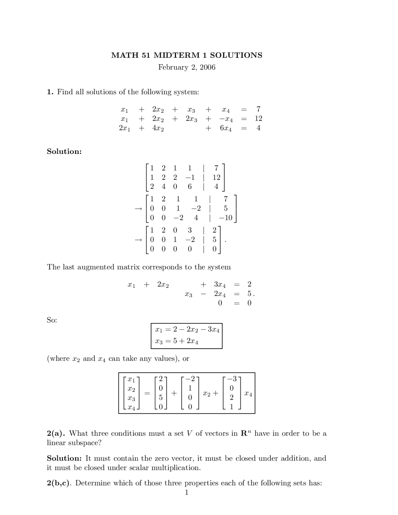 Matrix Corresponds - Linear Algebra and Multivariable Calculus - First ...