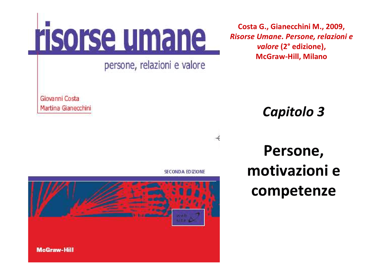 Persone, relazioni e valore - Costa - Gianecchini - Gestione delle