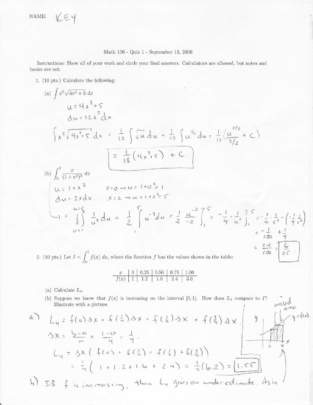 Calculus Question Generator Calculate - Calculus - Solved Quiz - Docsity