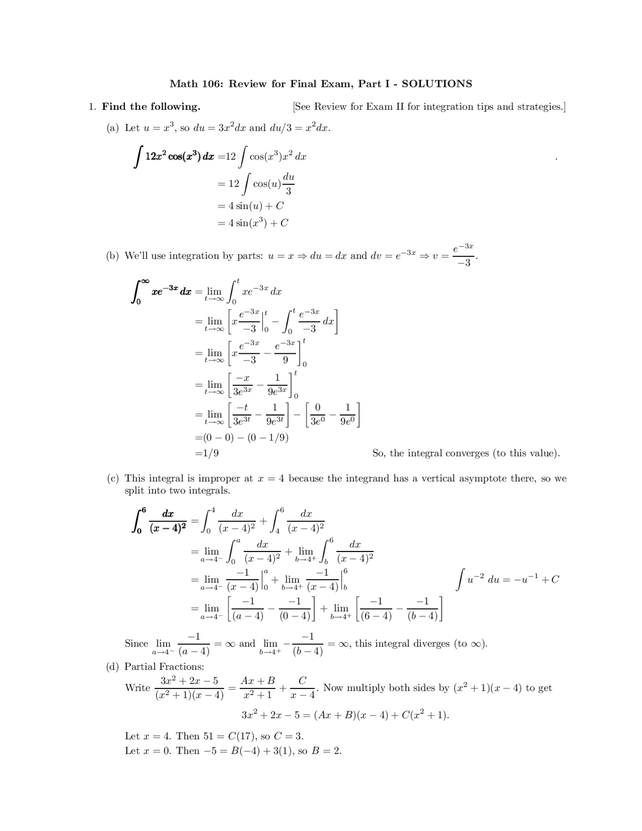 Data - Calculus - Solved Exam - Docsity