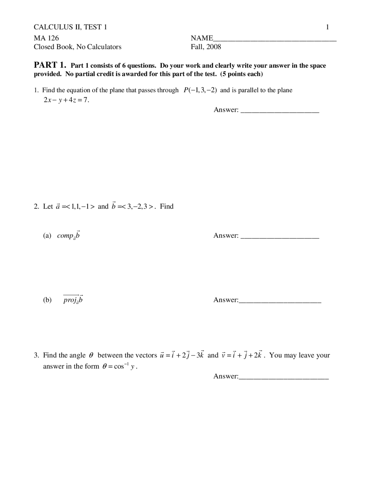 Calculus 2 Work Problem Example Sheet Find Work Done - Calculus II - Exam - Docsity