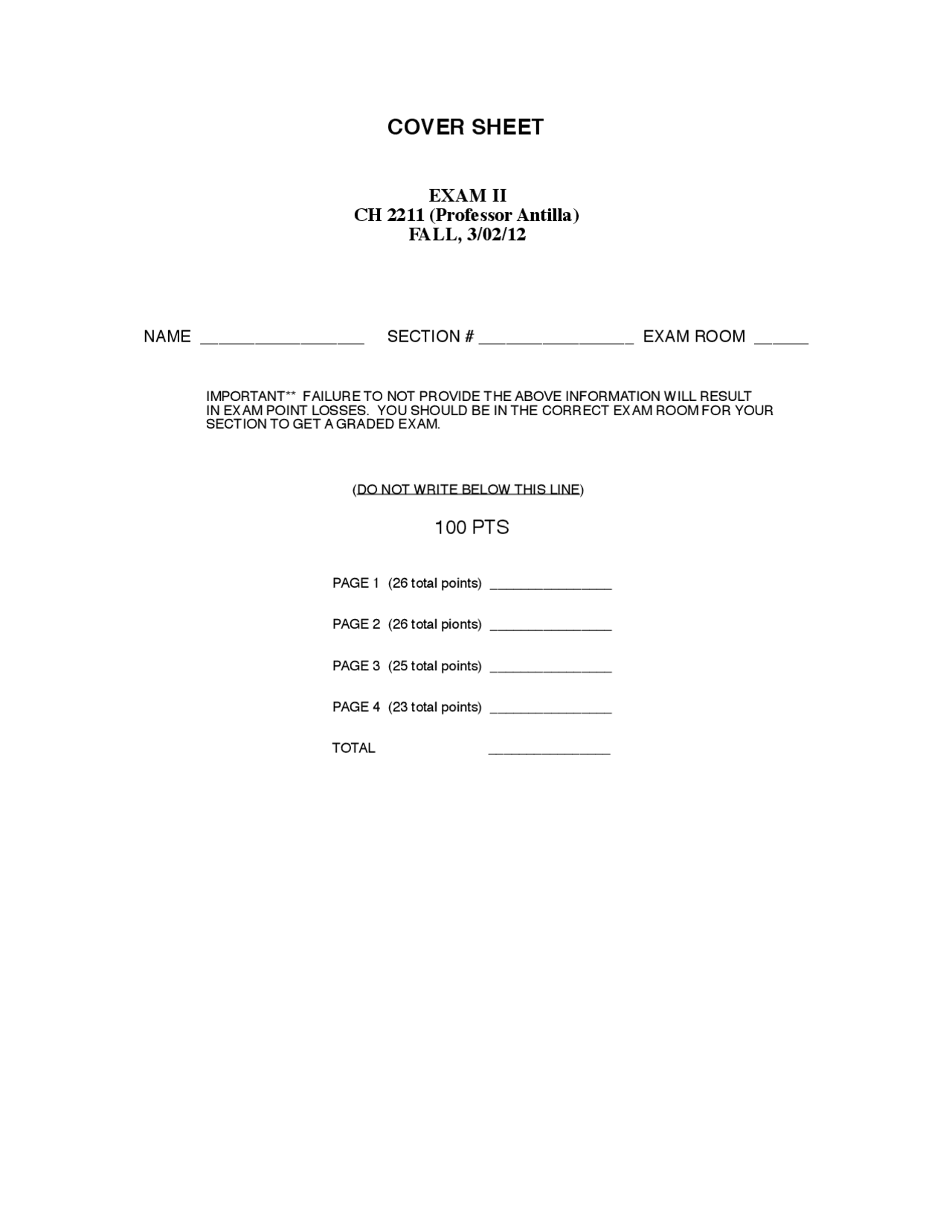 Sample Questions for Test II - Organic Chemistry II | CHM 2211 - Docsity