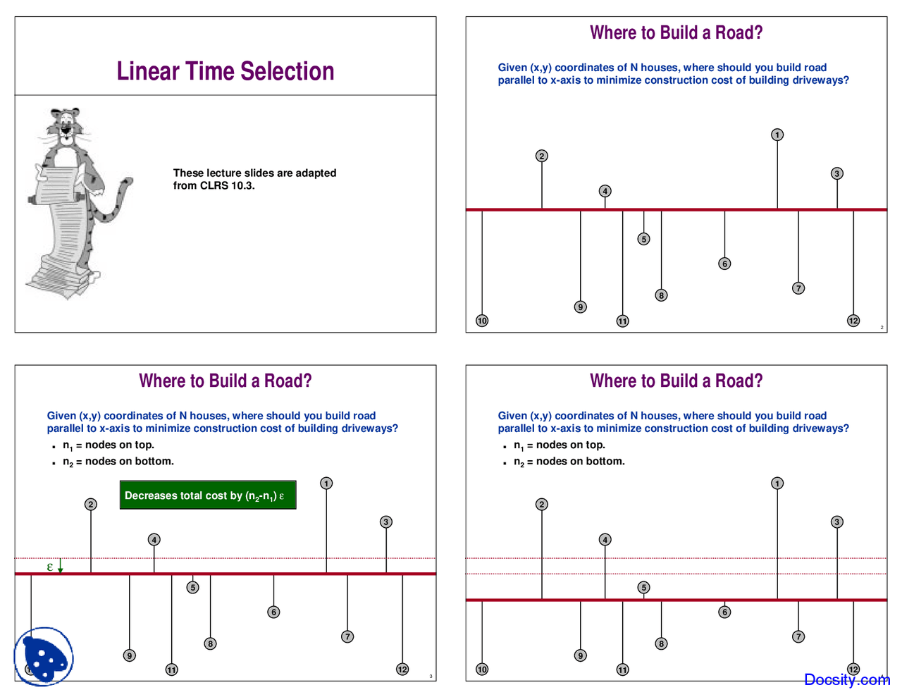 Selection Algorithm Average Linear Linear Time Selection - Algorithm and Complexity Analysis - Lecture ...