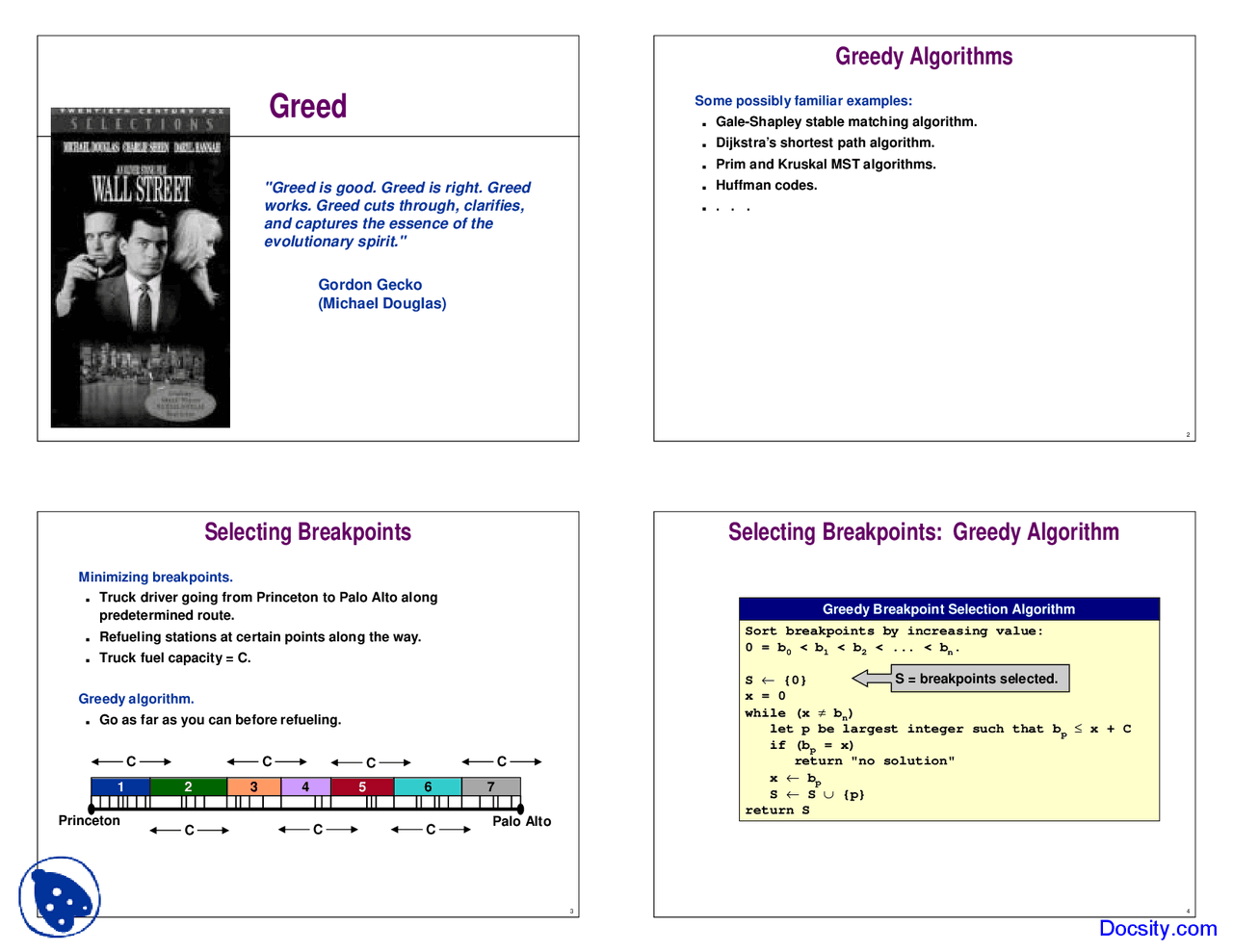 Greedy Algorithms - Algorithm and Complexity Analysis - Lecture Slides ...