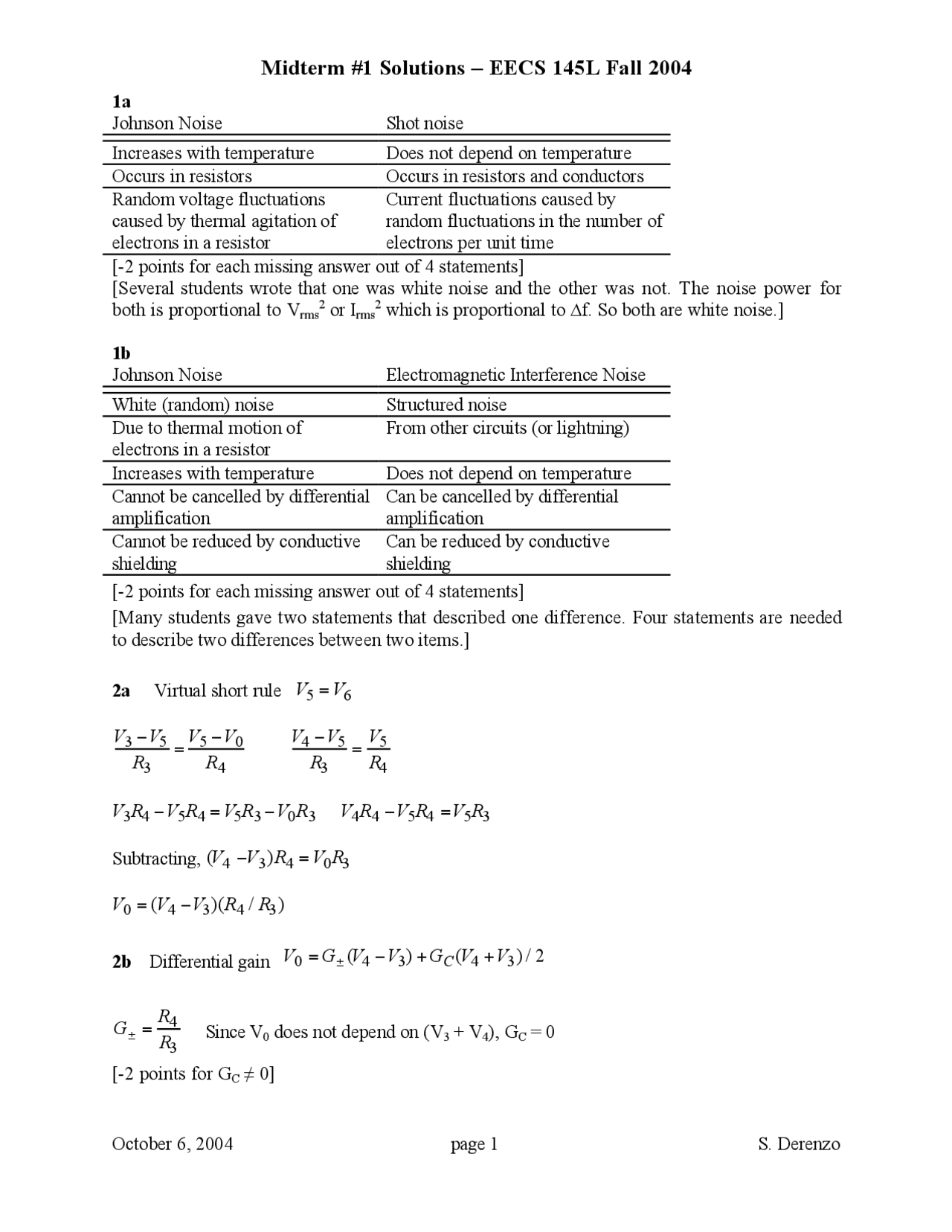 Virtual Short Rule - Intro Electronic Transducer Lab - Exam - Docsity