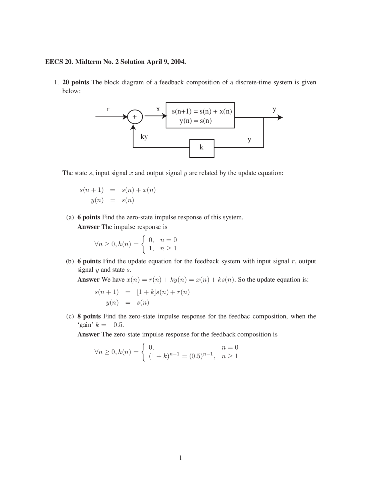 Zero State - Structure and Interpretation of Systems and Signals ...