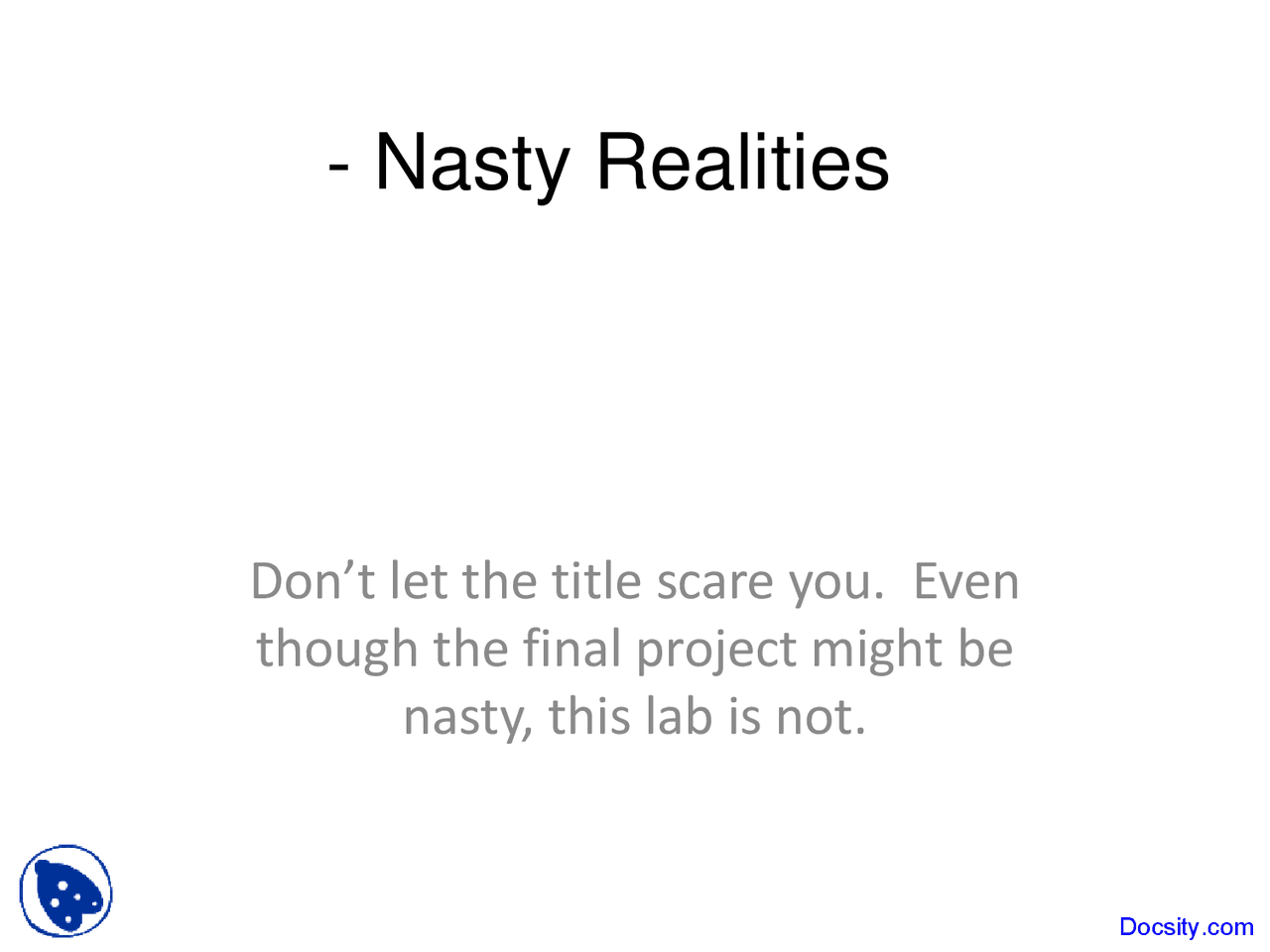 Nasty Realities - Components and Techniques for Digital Systems ...