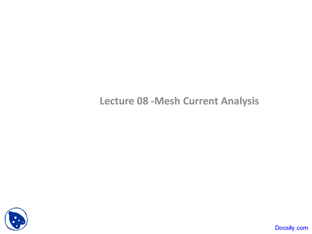 Mesh Current Analysis - Introduction to Electrical Engineering ...