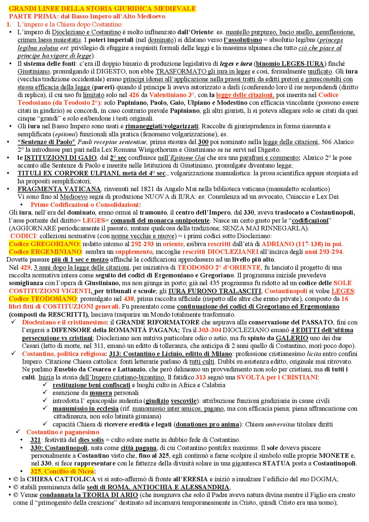 SCHEMASINTESI UNIBO MORELLI storia del diritto moderno e medioevale