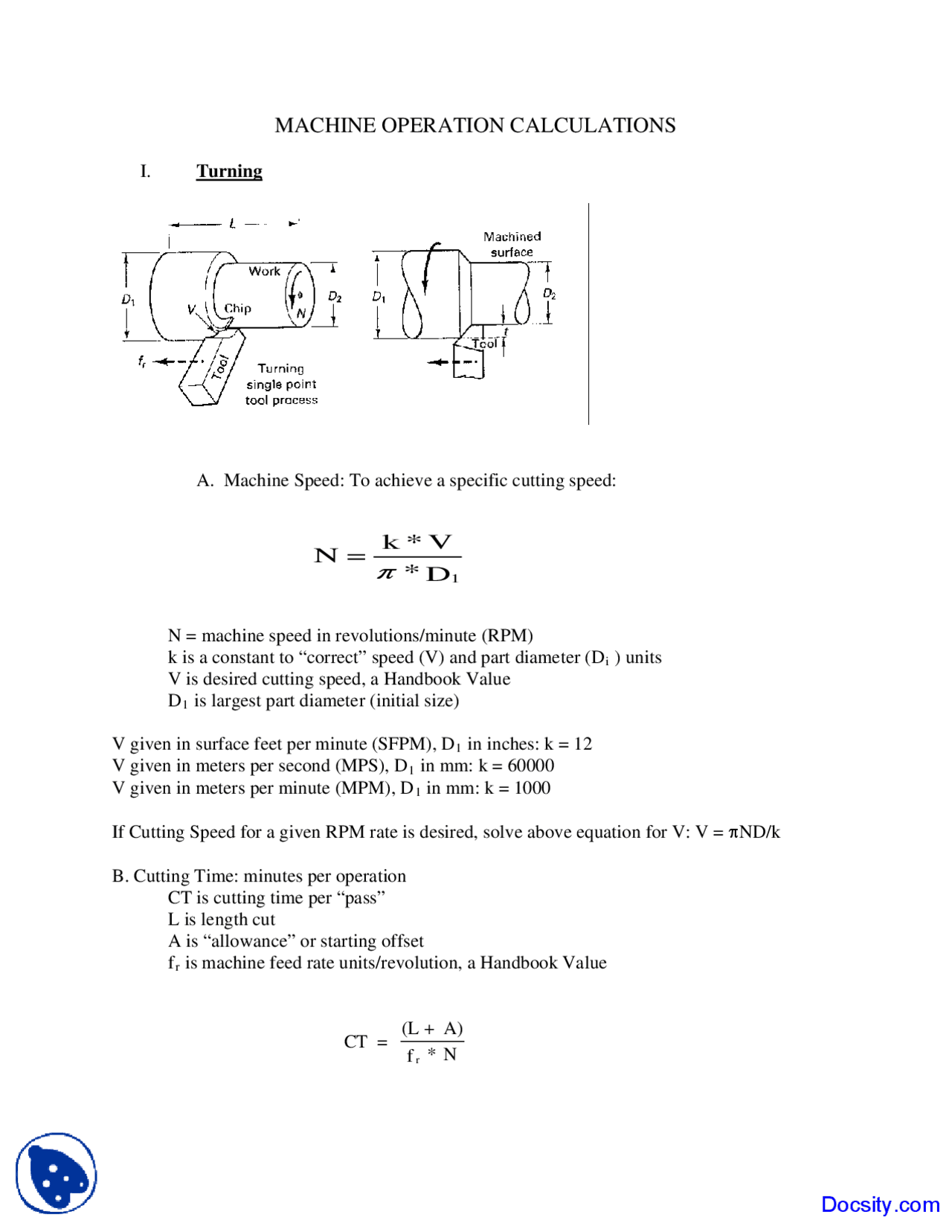 Machine Load Formula Machine Operation Calculation - Design and Manufacturing Engineering ...
