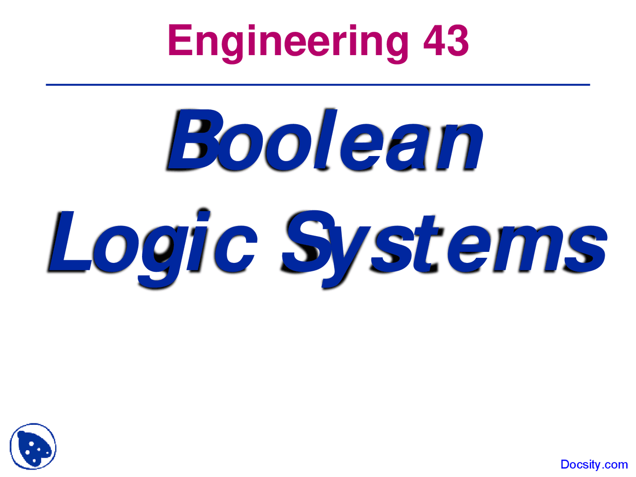 Boolean Logic Systems - Engineering Circuit Analysis - Lecture Slides ...