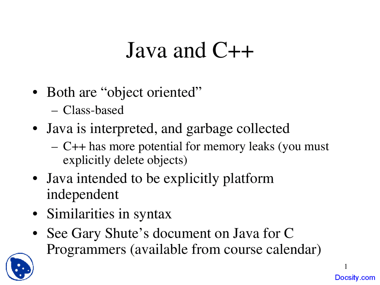 Java - Operating System - Lecture Slides - Docsity