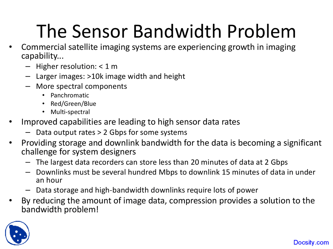 Sensor Bandwidth Problem Design Automation of Embedded Systems