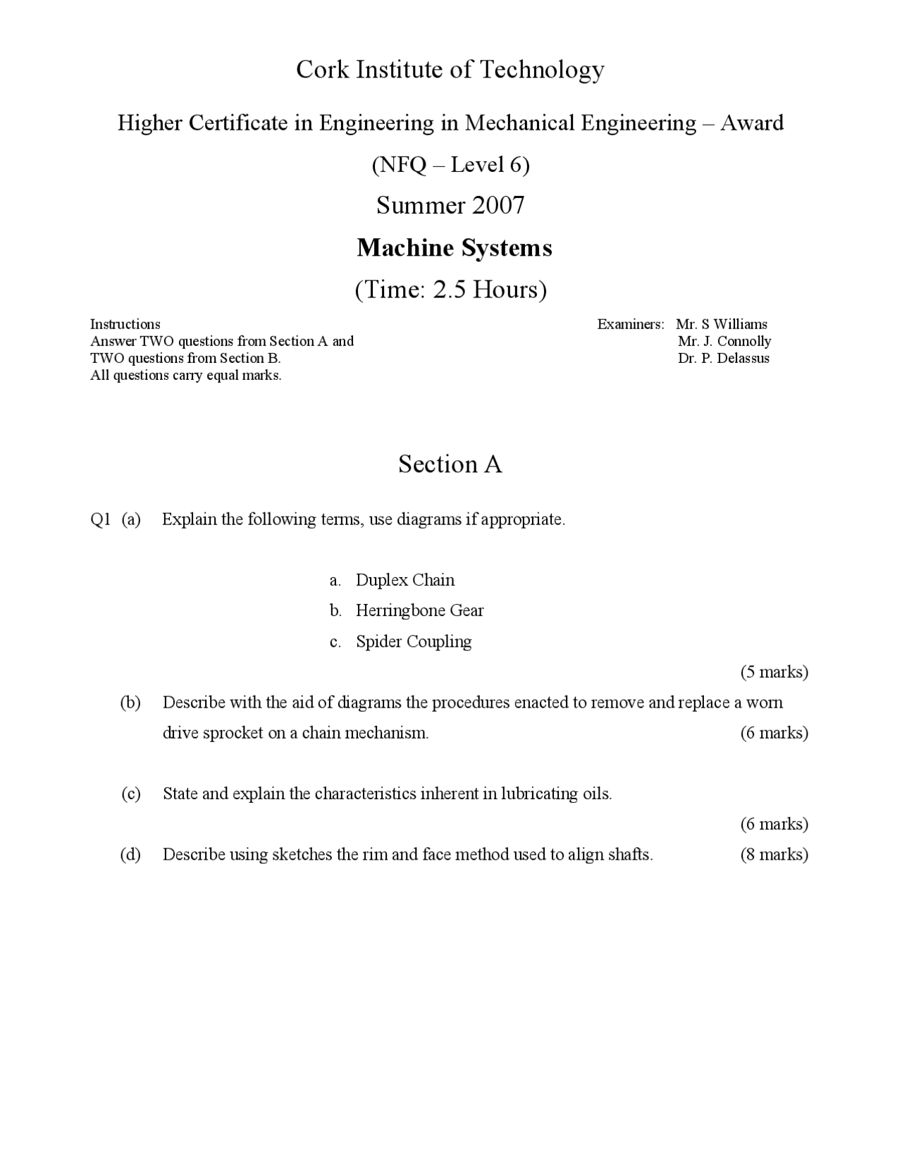 Spider Coupling Machine Dynamics Exam Docsity