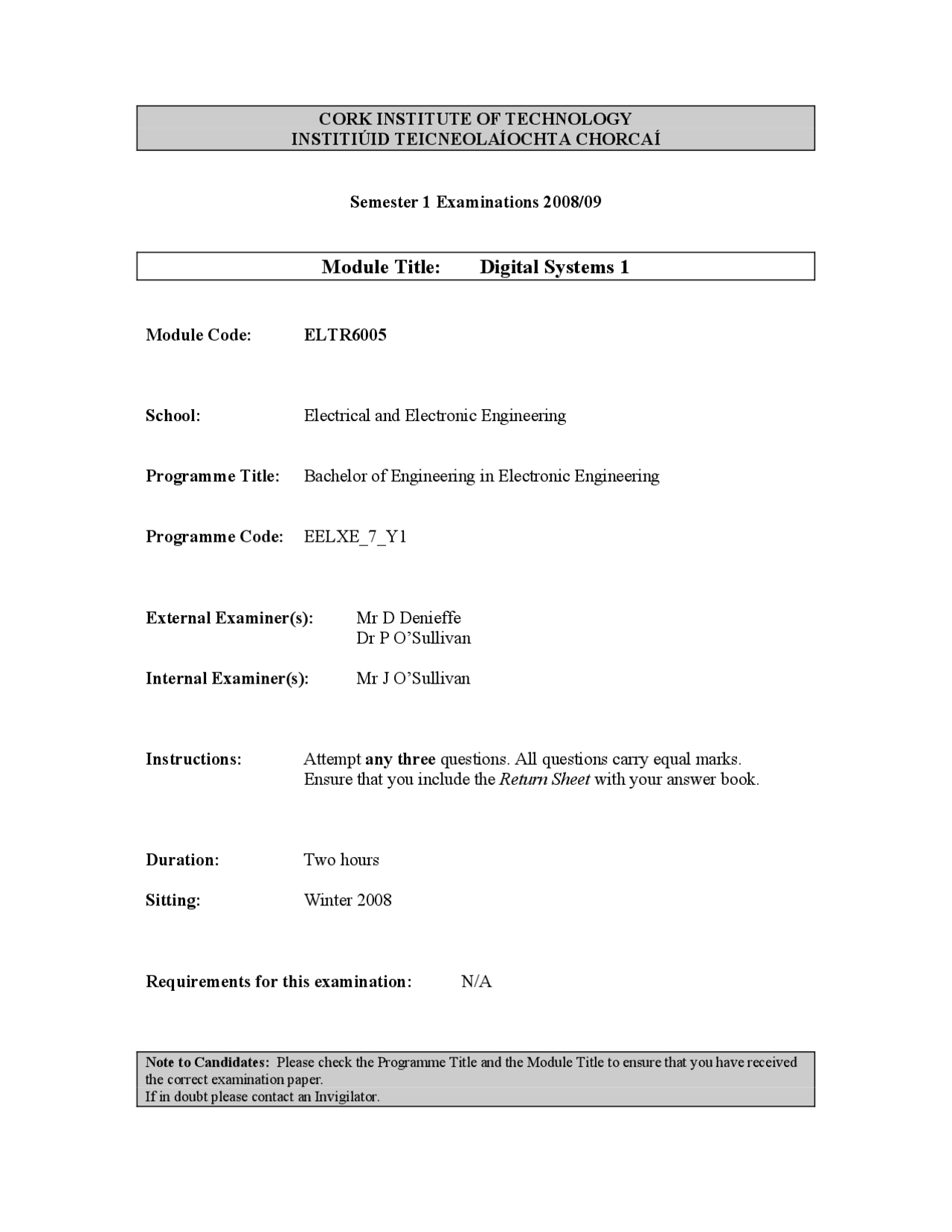Two’s complement number system - Digital Systems - Exam | Exams Digital ...