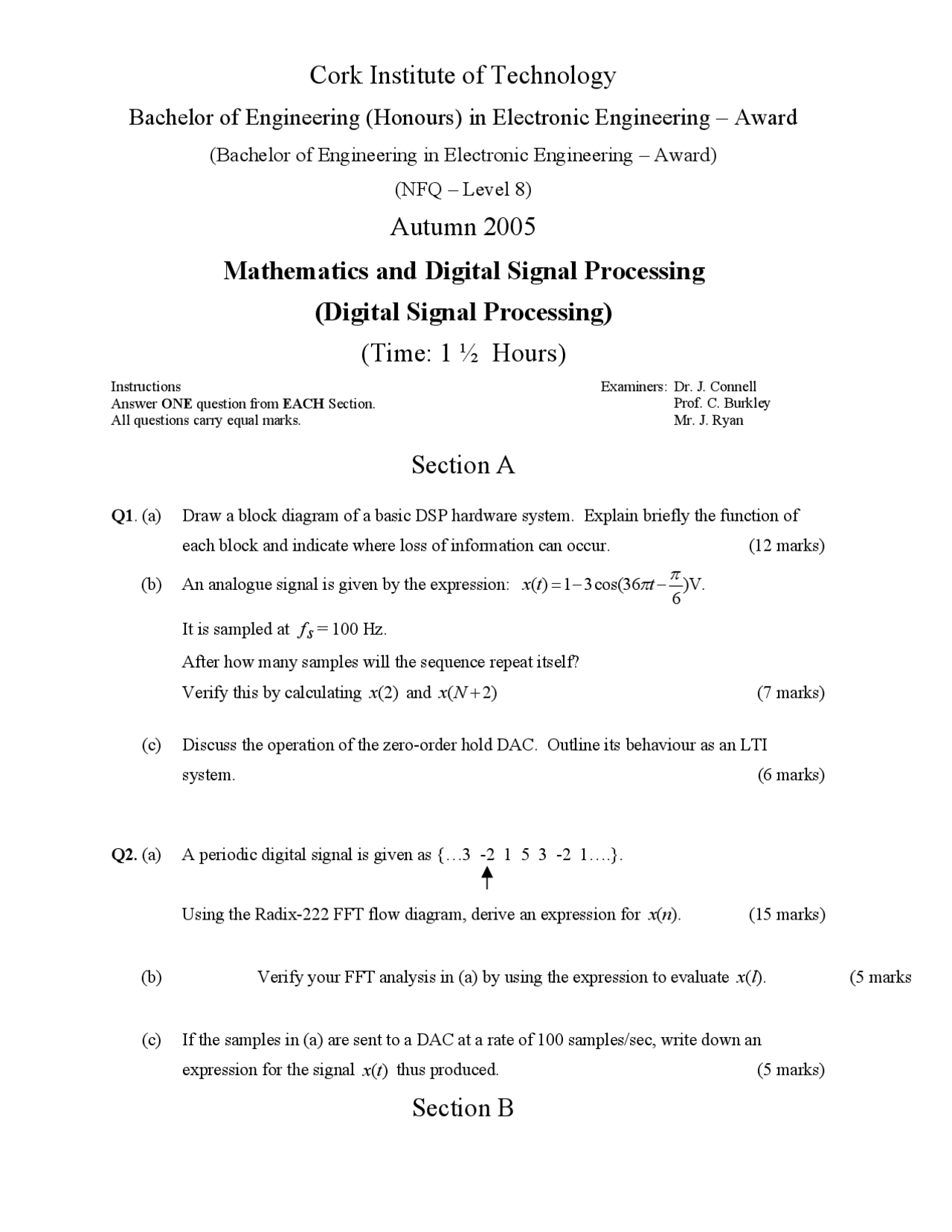 LTI system - Mathematics - Exam - Docsity