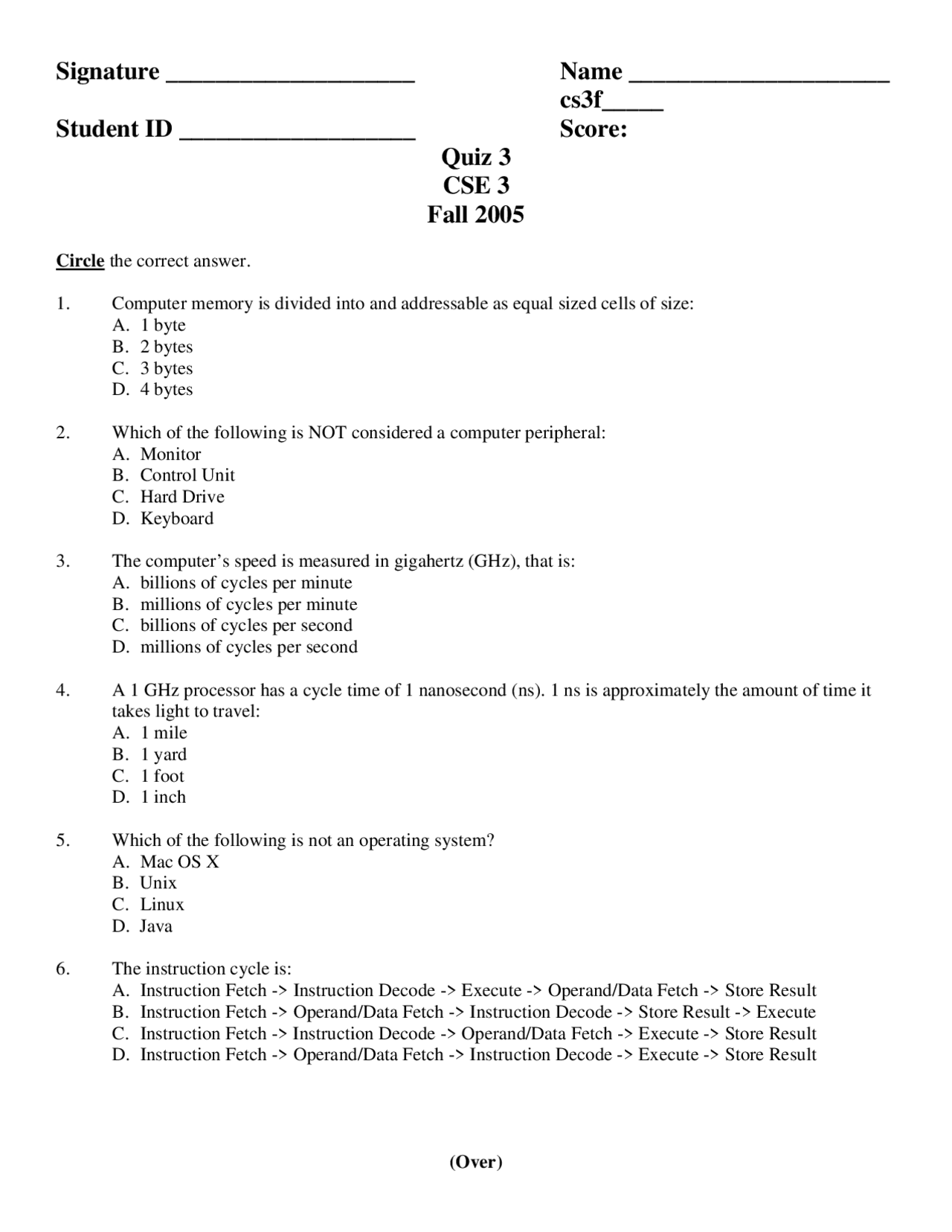 Specify a Range - Computer Science - Quiz | Exercises Computer Science ...