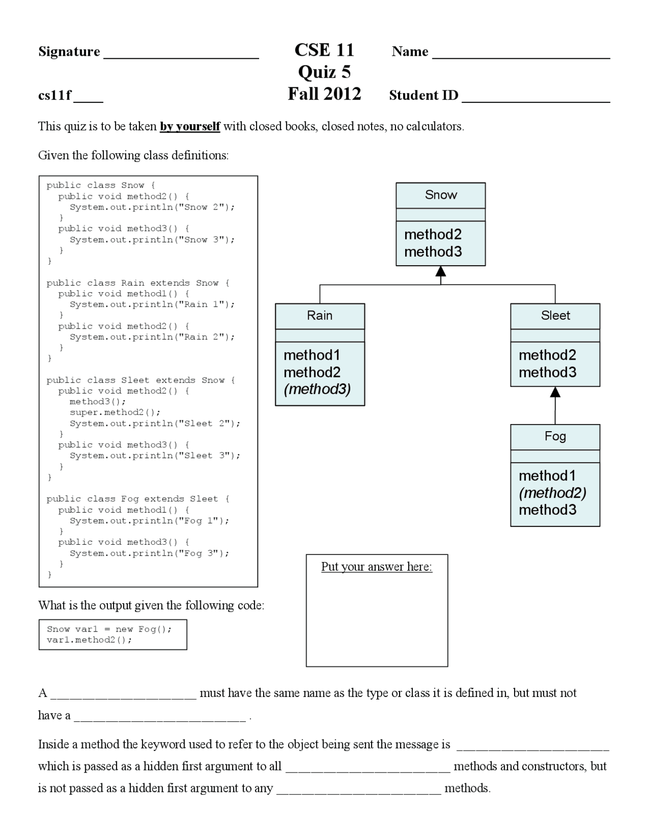 Computer Science Final Questions Final Exam - Computer Science - Quiz - Docsity