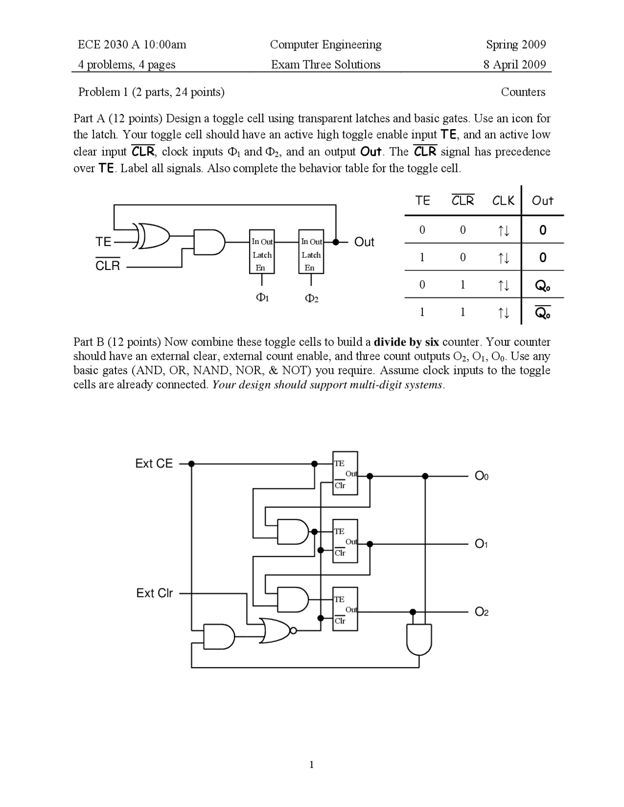 Achieve the Listed - Computer Engineering - Solved Exam - Docsity