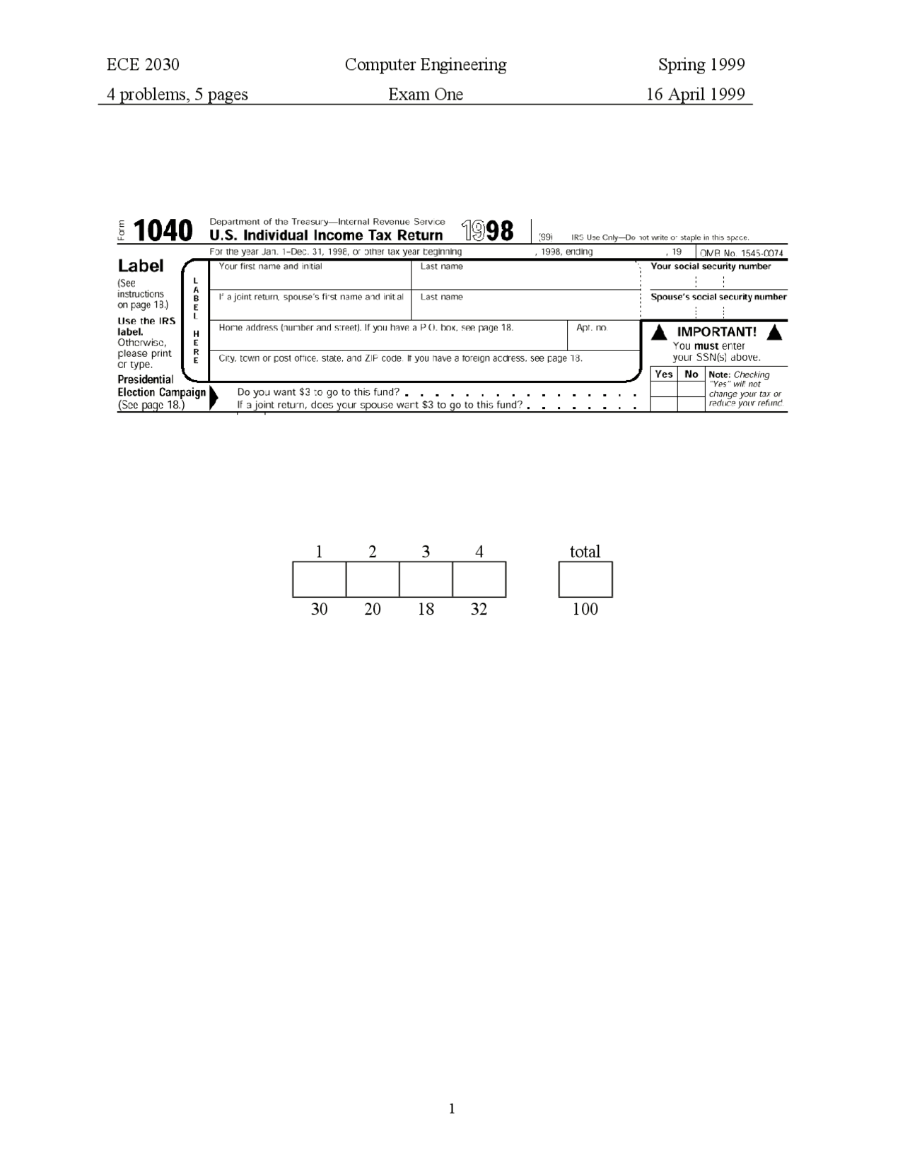 Combinations - Computer Engineering - Exam - Docsity