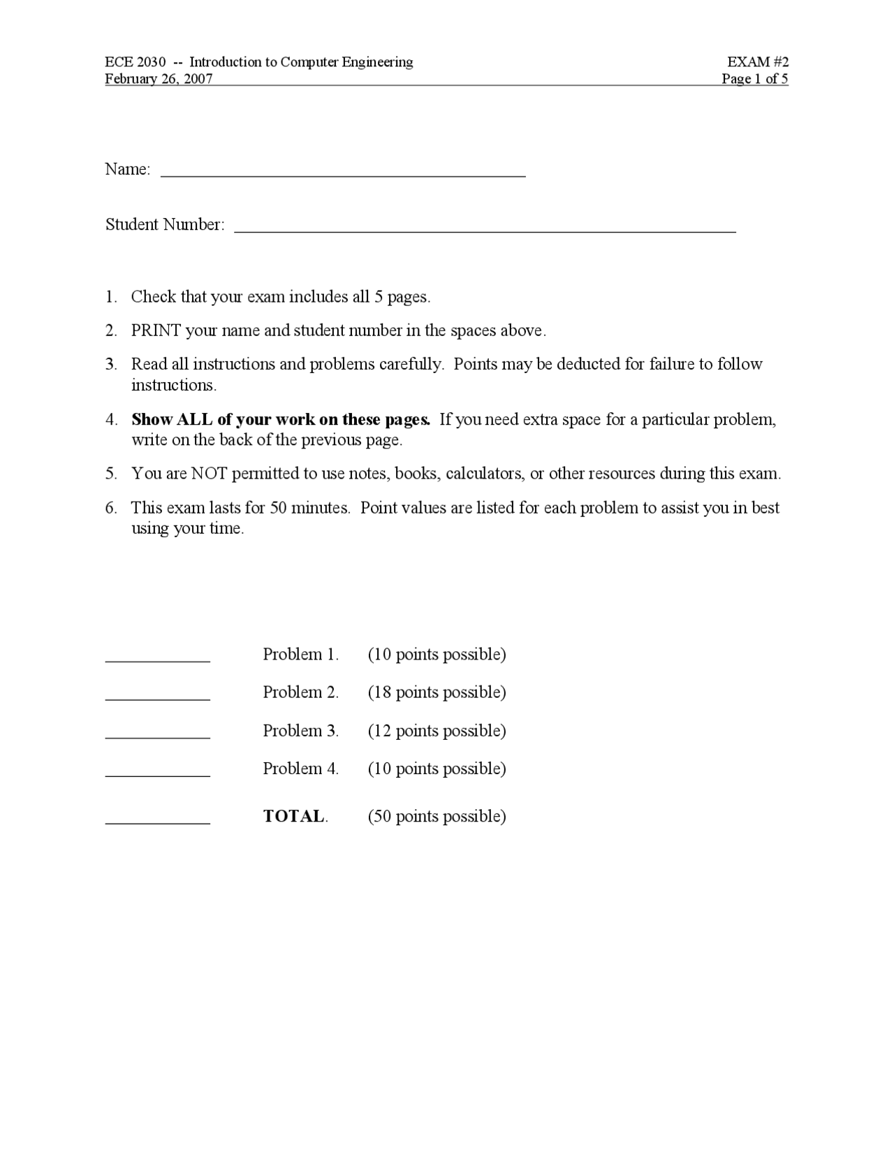 Maxterm Form - Computer Engineering - Exam - Docsity