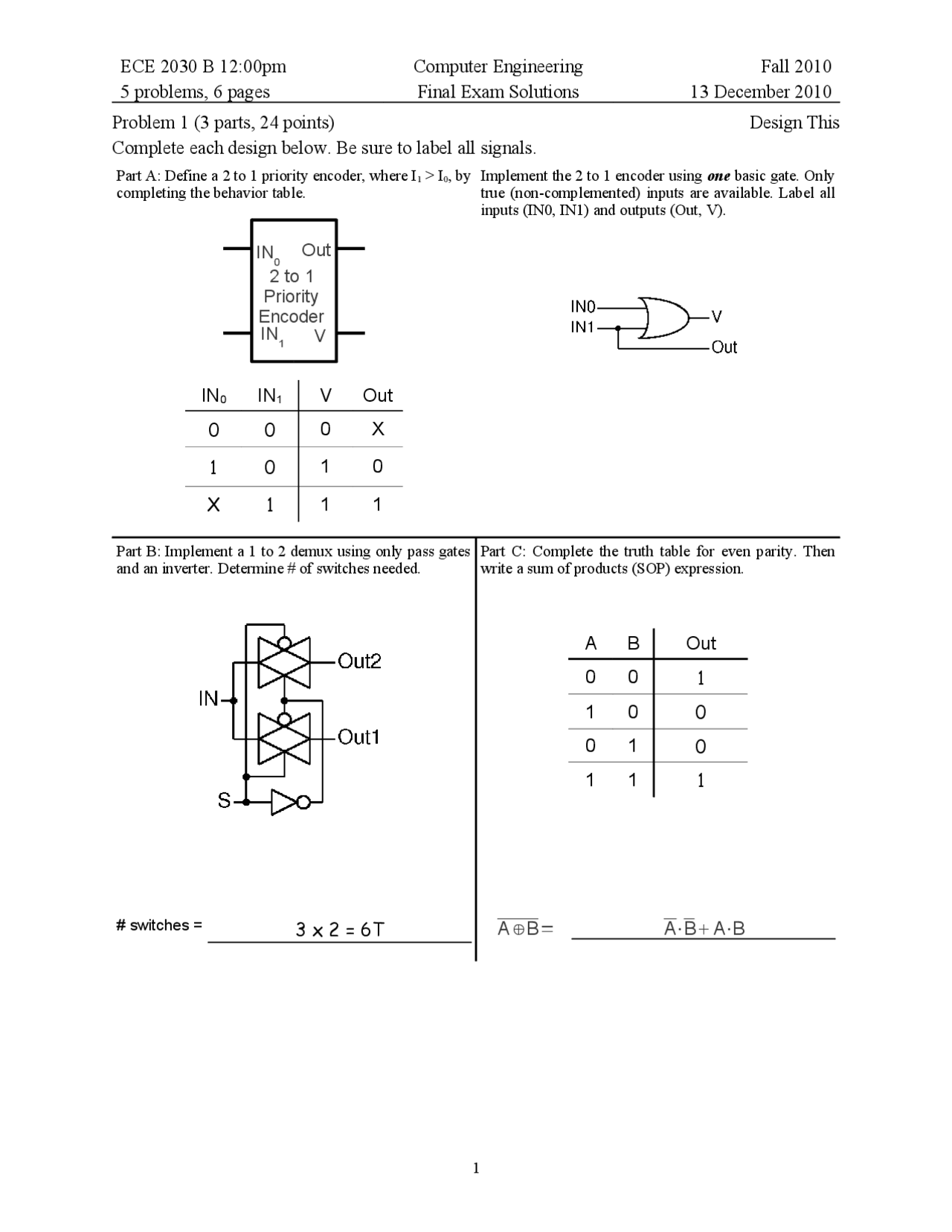 Clear Input - Computer Engineering - Solved Exam - Docsity